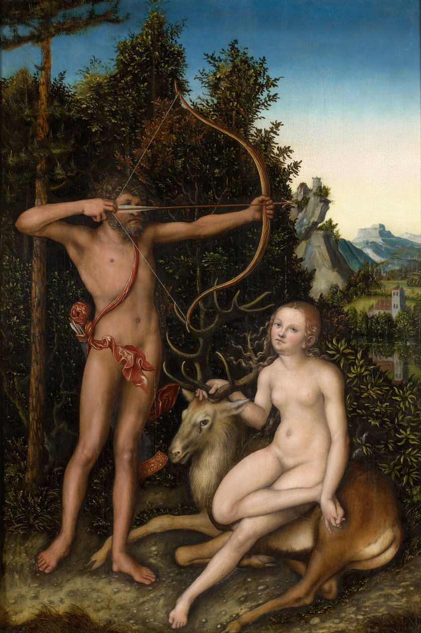 Apollo og Diana af Lucas Cranach the Elder