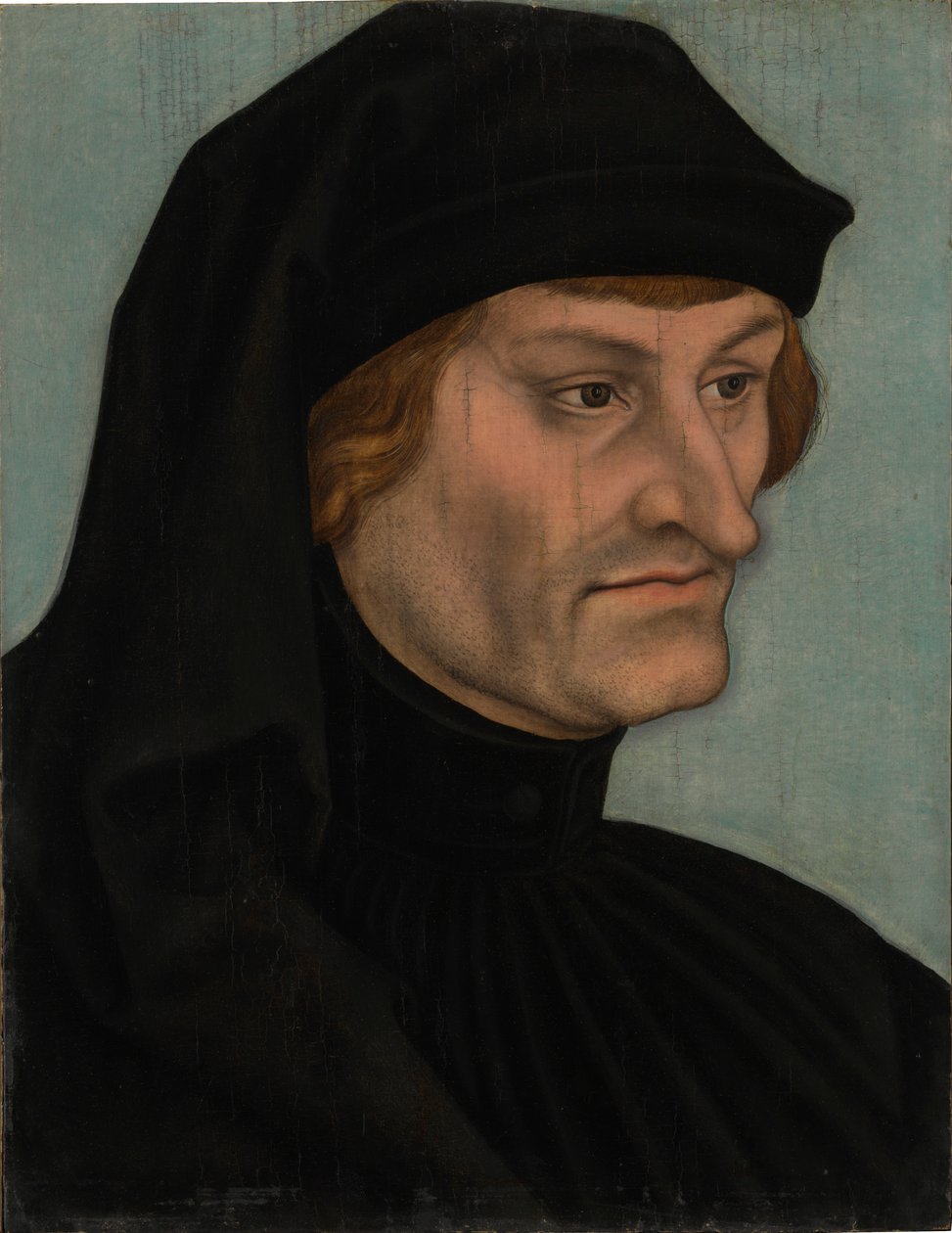 Portræt af Rudolf Agricola - Portræt af Geiler von Kaysersberg af Lucas Cranach the Elder