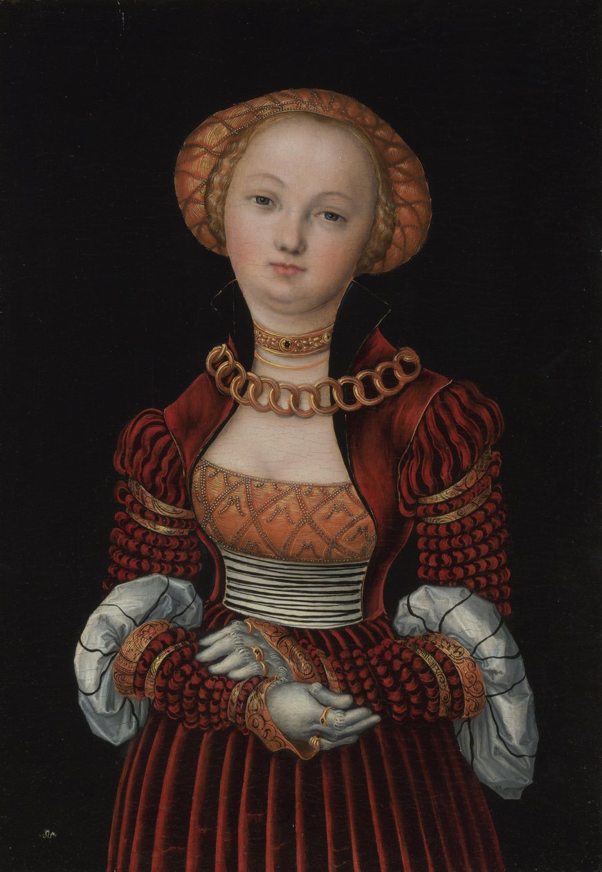 Portræt af en kvinde af Lucas Cranach the Elder