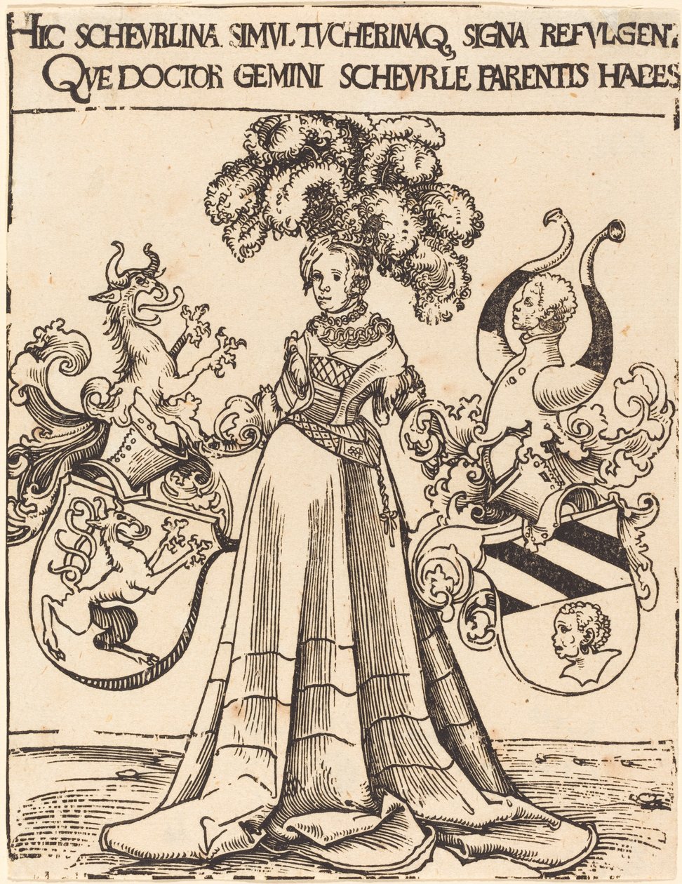 Bogplade af Scheurl og Tucher af Lucas Cranach the Elder