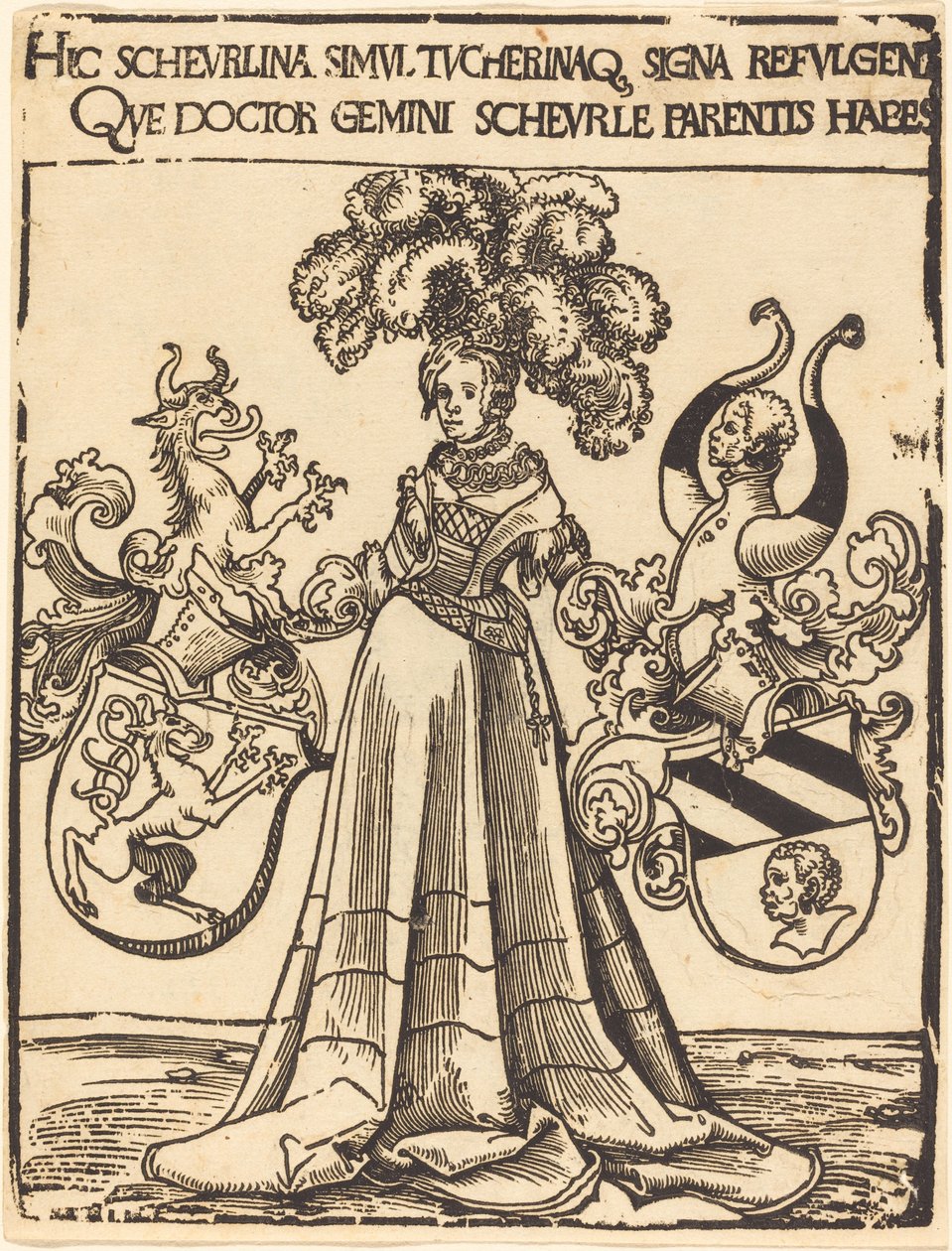 Bogplade af Scheurl og Tucher af Lucas Cranach the Elder