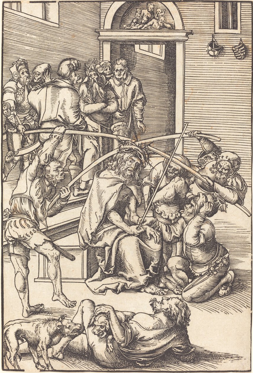 Kristus kronet med torne af Lucas Cranach the Elder