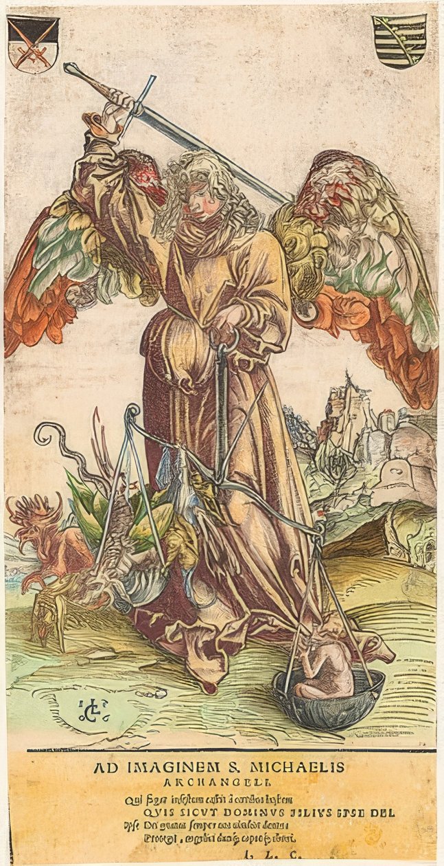 Sankt Michael som sjælevejer af Lucas Cranach the Elder
