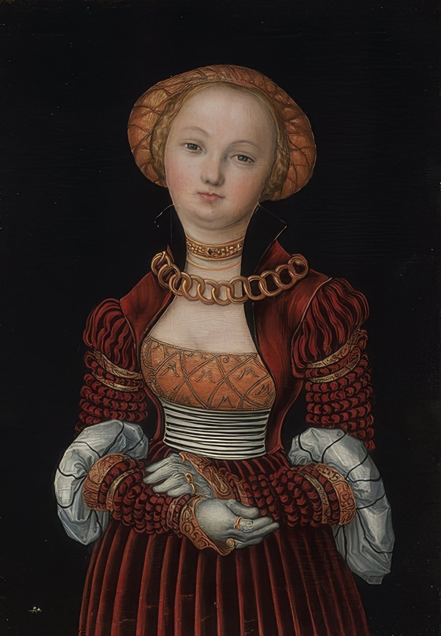 Kvinde portræt. Omkring 1525 af Lucas Cranach the Elder