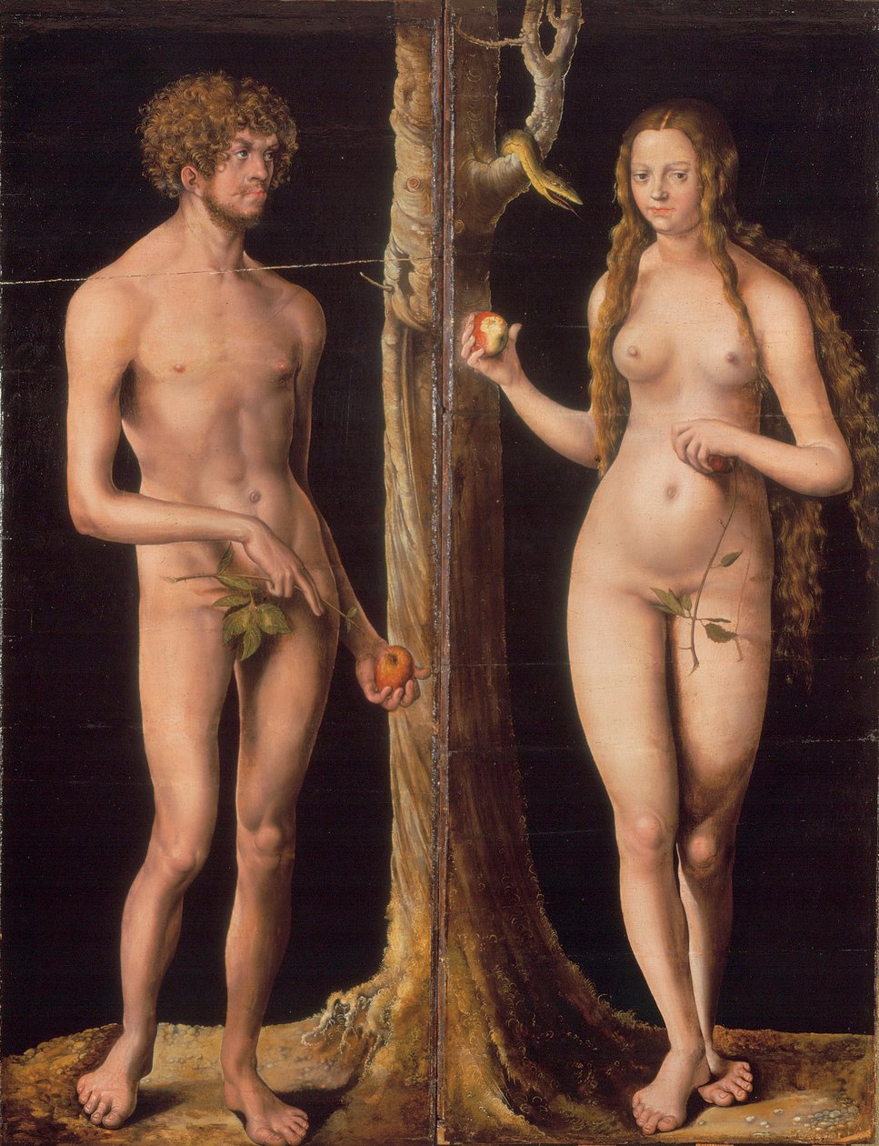 Tysk: Adam und Eva Adam og Eva af Lucas Cranach the Elder