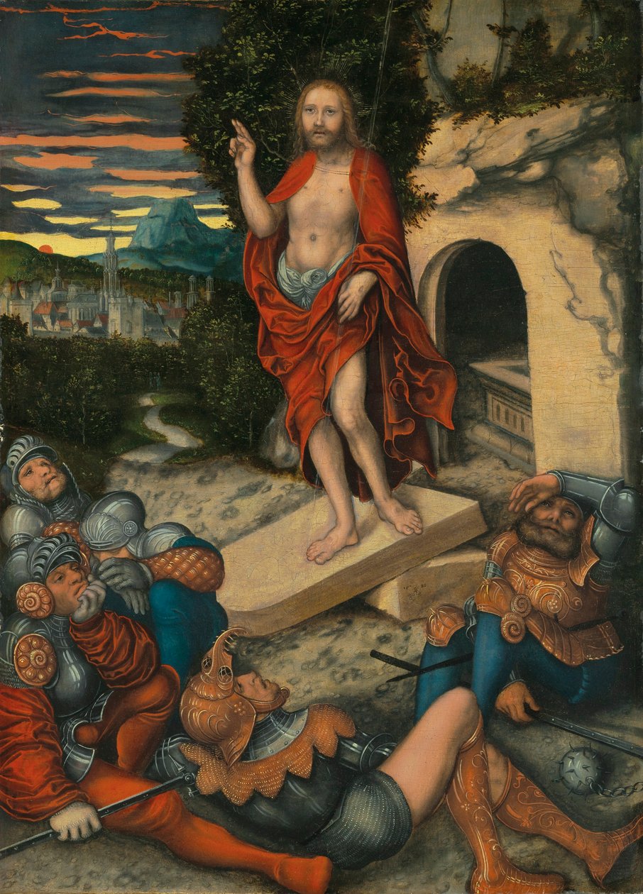 Tysk: Auferstehung Christi Kristi opstandelse af Lucas Cranach the Elder