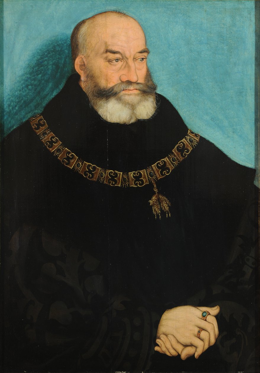 Tysk: Portræt af Georg den skæggede, hertug af Sachsen Portræt af Georg den skæggede, kurfyrste af Sachsen (1471-1539) af Lucas Cranach the Elder