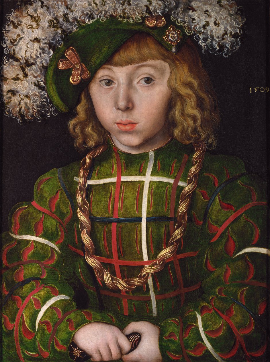 Tysk: Portræt af Johann Friedrich I, den storsindede Portræt af Johann Friedrich den storsindede af Lucas Cranach the Elder