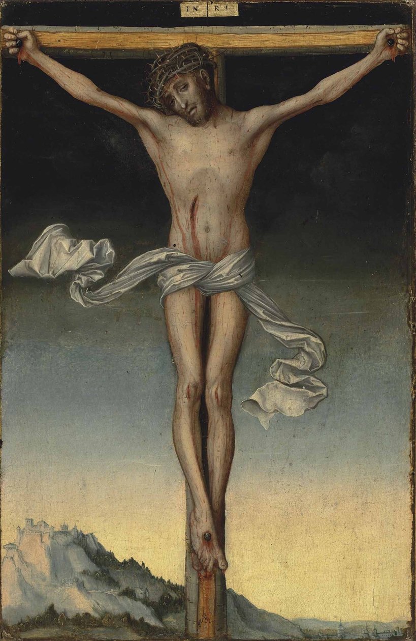 Tysk: Christus am Kreuz Kristus på korset af Lucas Cranach the Elder