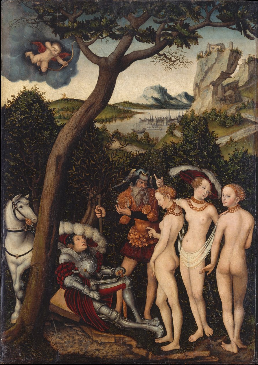 Tysk: Das Urteil des Paris Dommen over Paris af Lucas Cranach the Elder