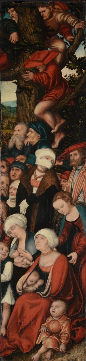 Tysk: Die Predigt Johannes des Täufers Johannes Døberens prædiken af Lucas Cranach the Elder