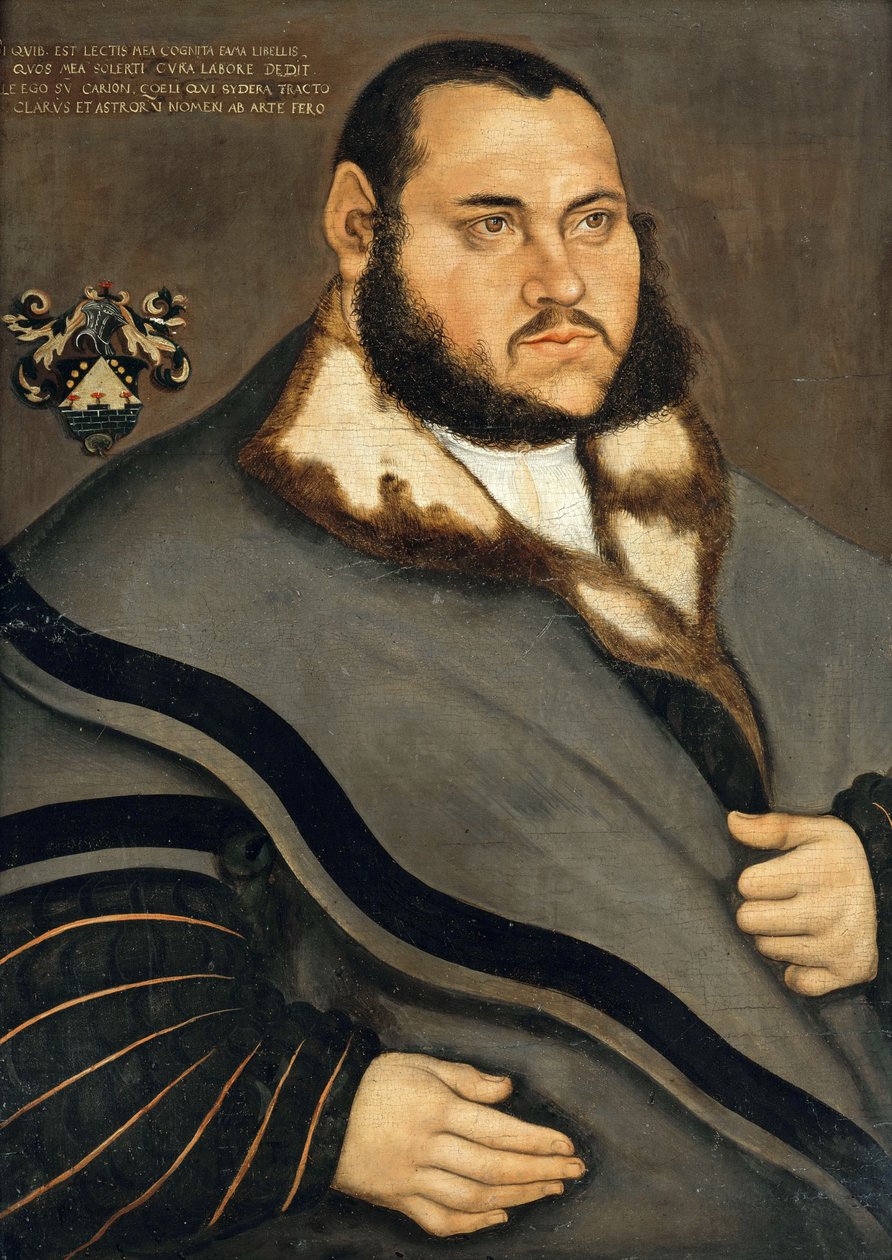 Tysk: Johannes Carion (1499-1537/38) Portræt af Johannes Carion af Lucas Cranach the Elder