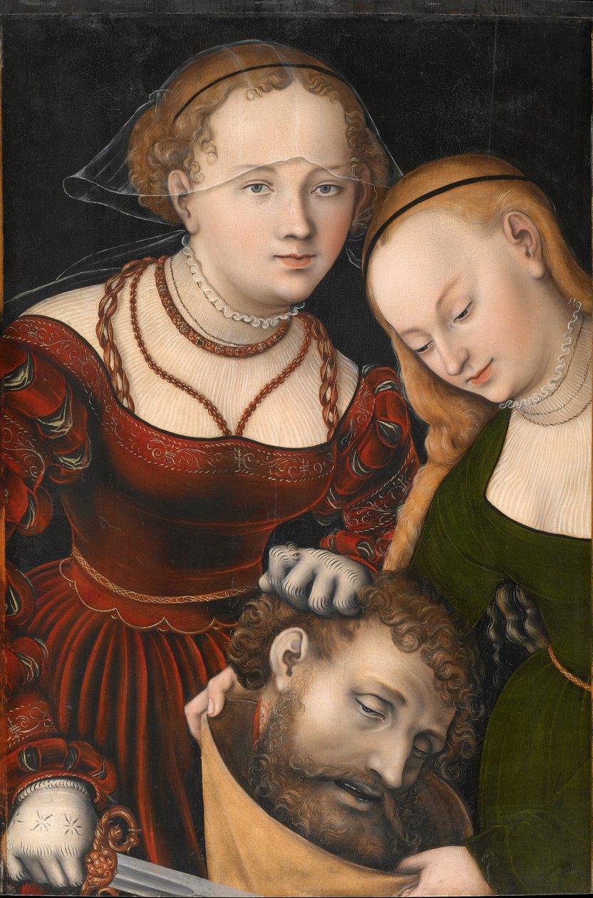 Tysk: Judith mit dem Haupt des Holofernes und einer Dienerin Judith med Holofernes