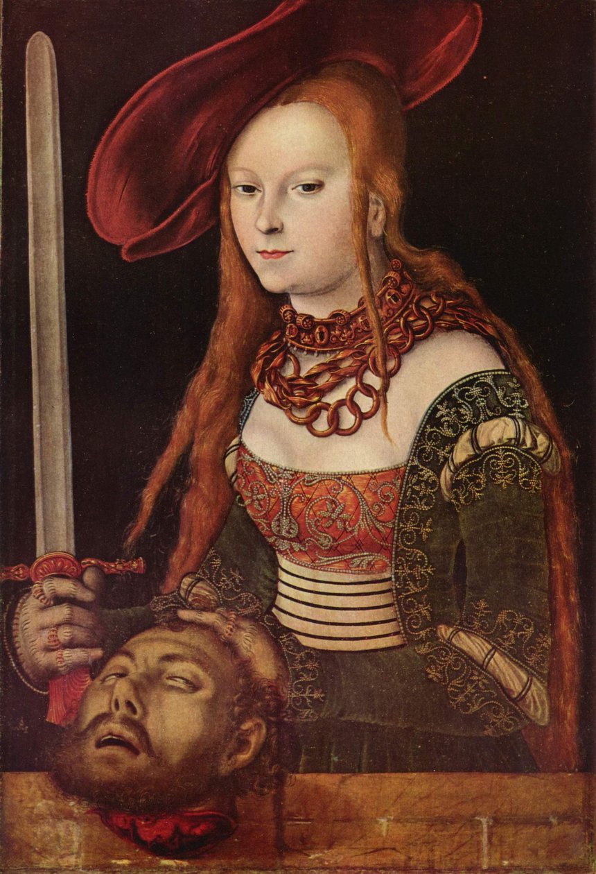 Tysk: Judith mit dem Haupte des Holofernes Judith med Holofernes