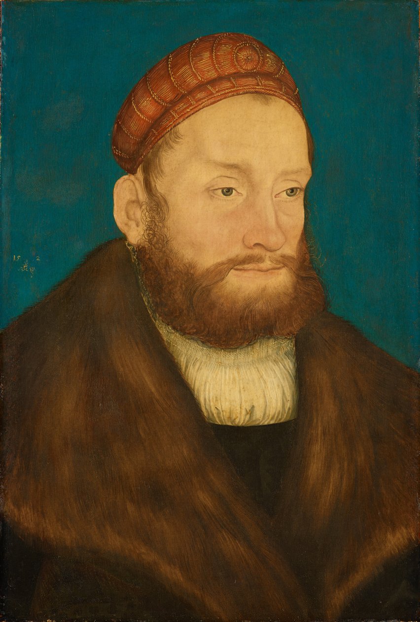 German:  Markgraf Casimir von Brandenburg - Kulmbach (1481-1527) Portrait Margrave Casimir of Brandenburg-Kulmbach af Lucas Cranach the Elder