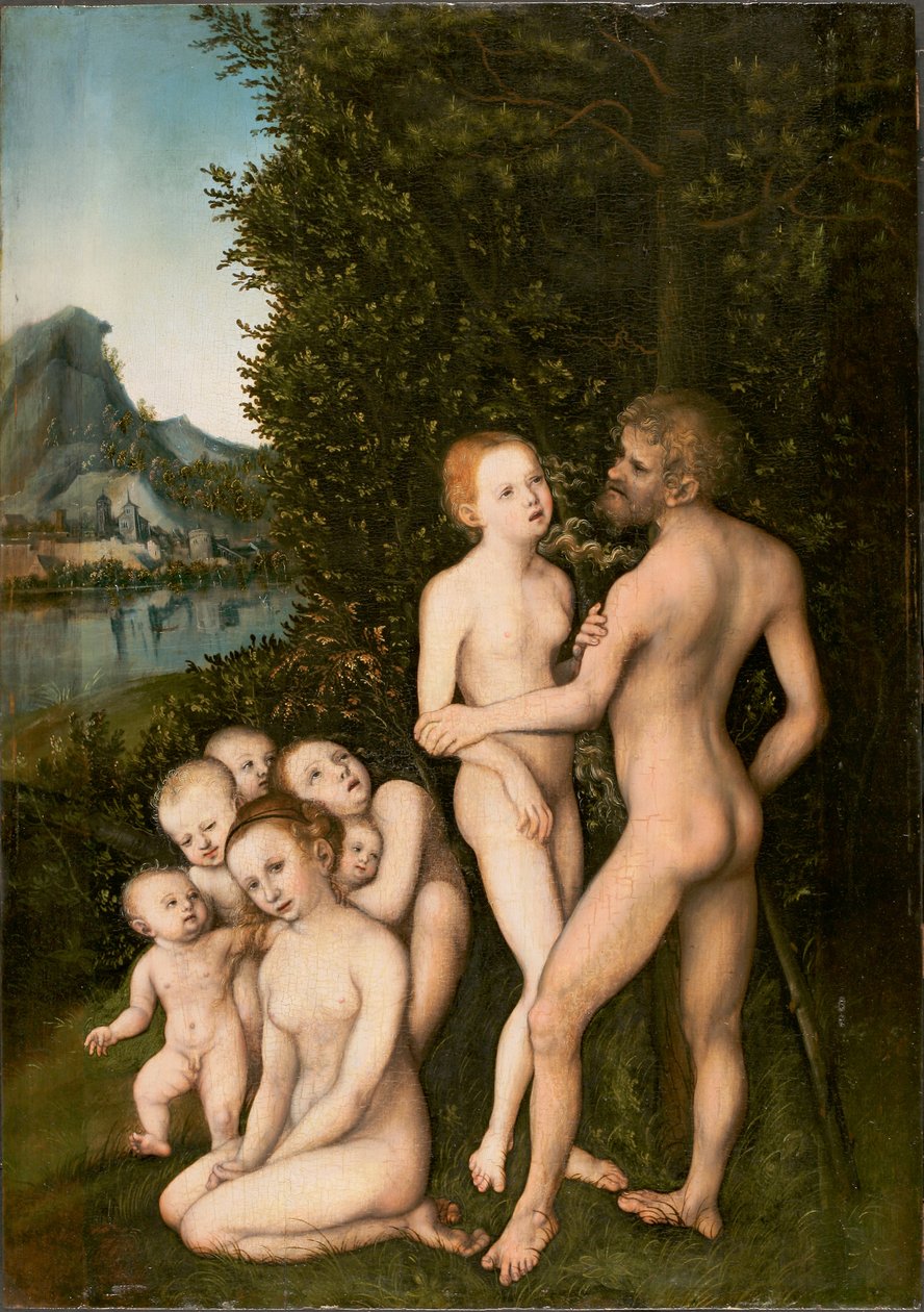 Tysk: Urzeitliche Menschen Urtidsfolk af Lucas Cranach the Elder
