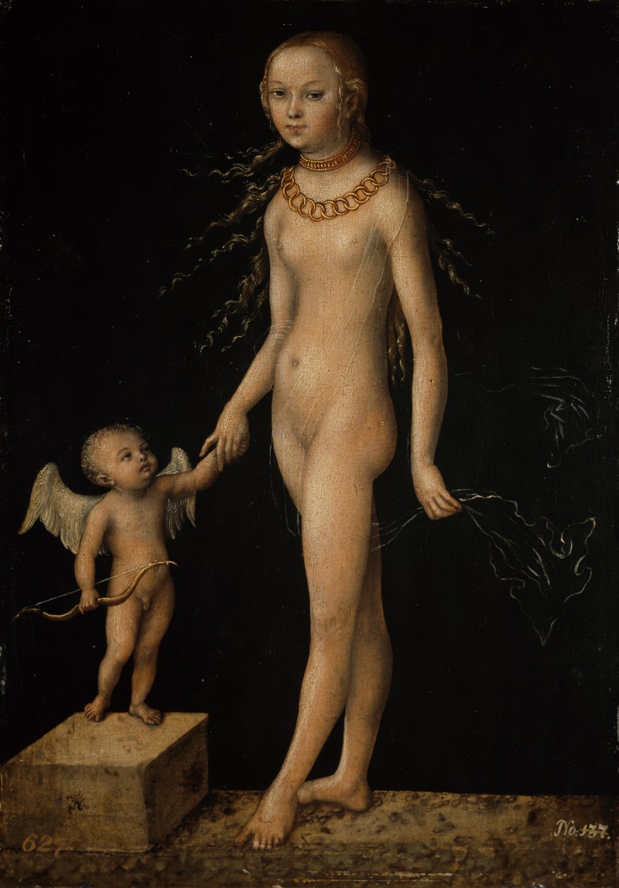 Tysk: Venus und Amor Venus og Amor af Lucas Cranach the Elder