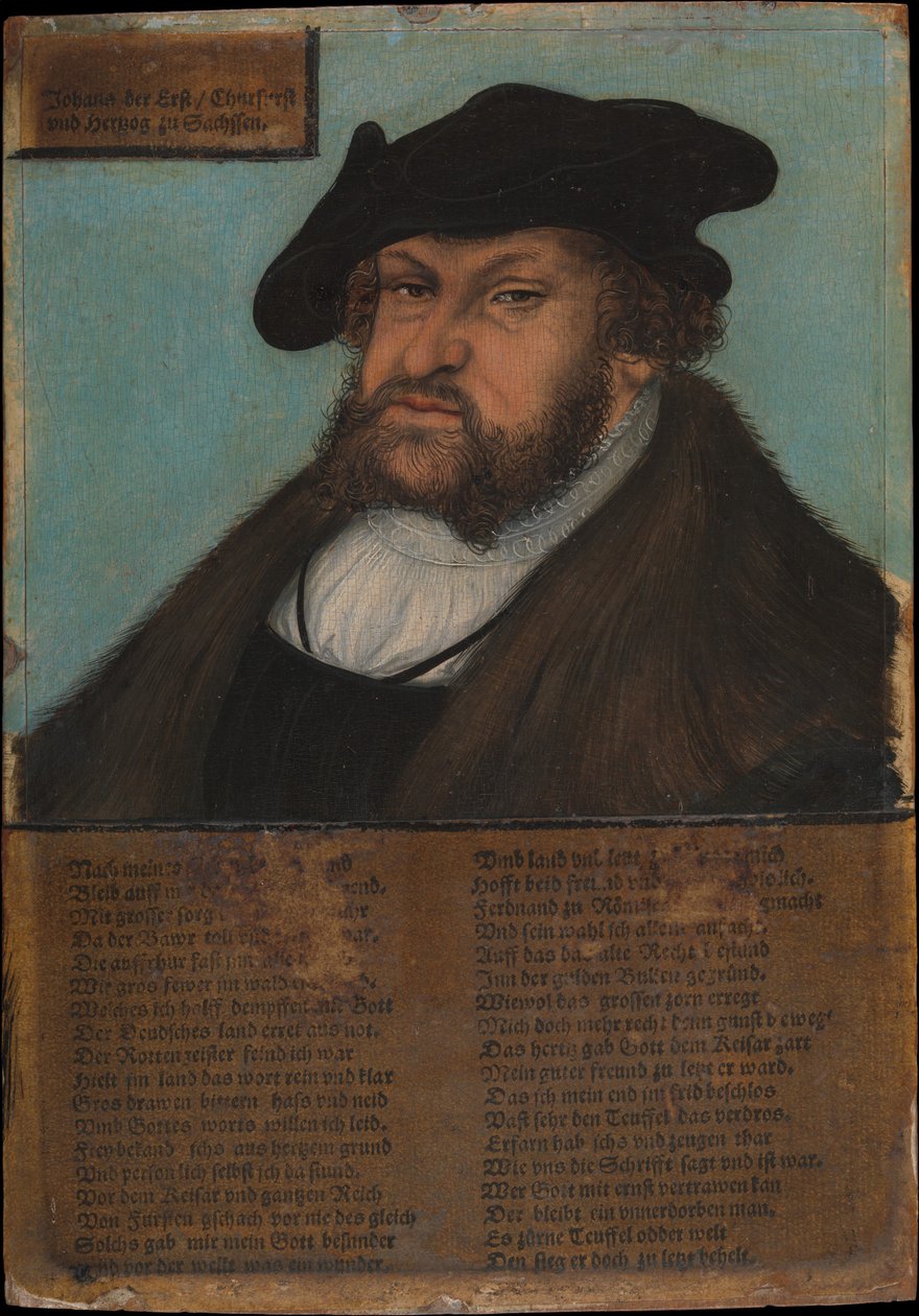 Johann I 1468-1532, konstanten, kurfyrste af Sachsen, 1532-33. af Lucas Cranach the Elder