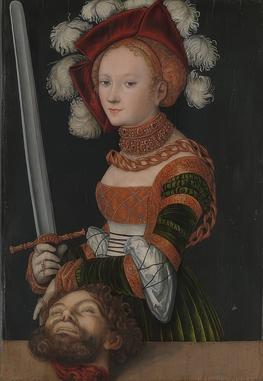 Judith med hovedet af Holofernes. Omkring 1530 af Lucas Cranach the Elder