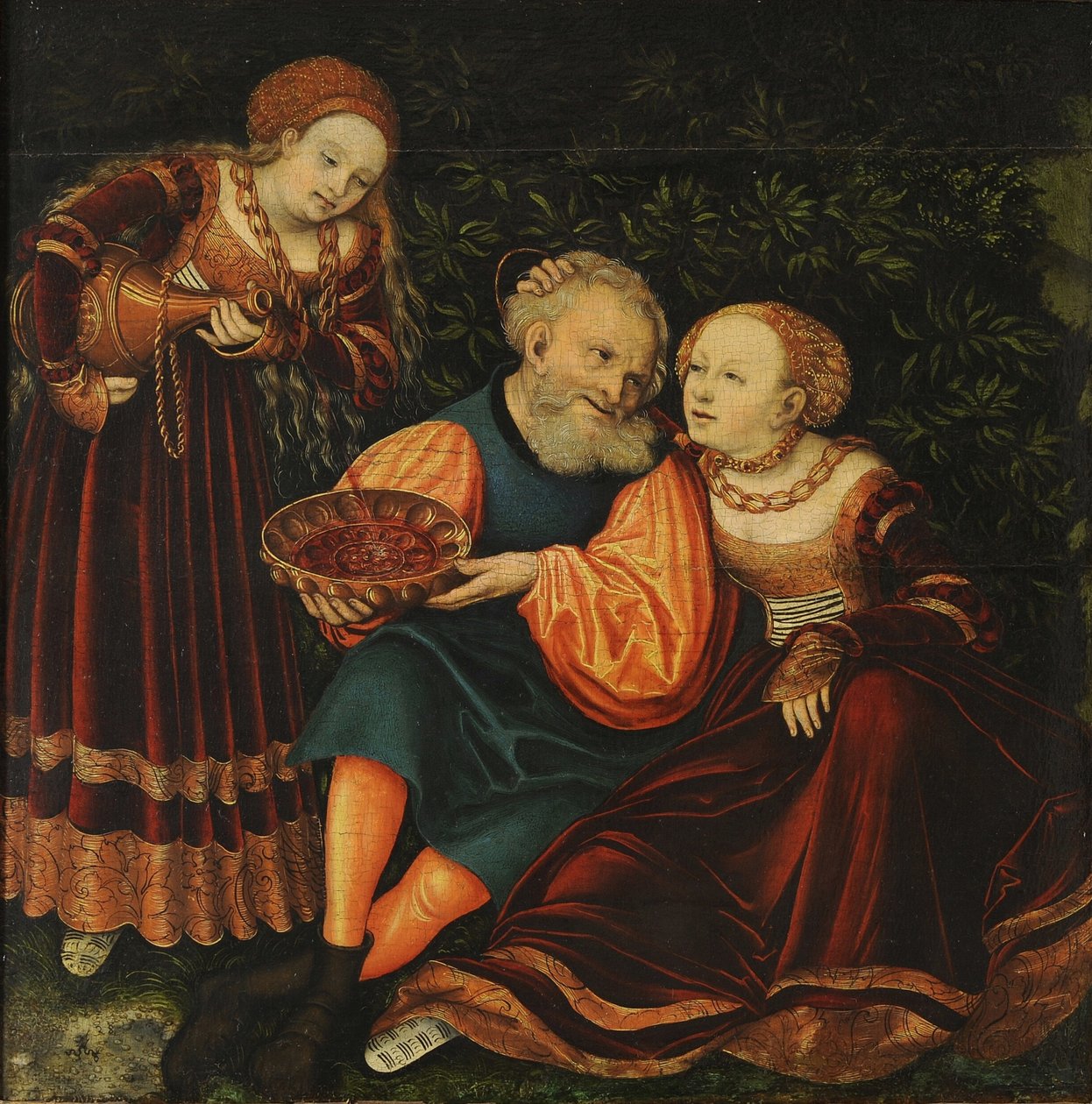 Lot og hans døtre af Lucas Cranach the Elder