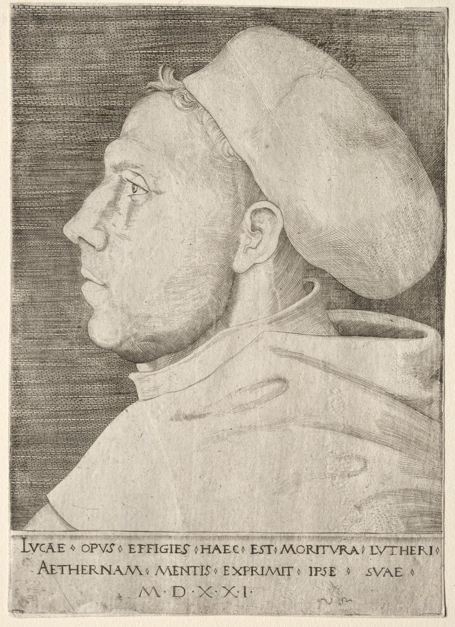 Martin Luther. af Lucas Cranach the Elder