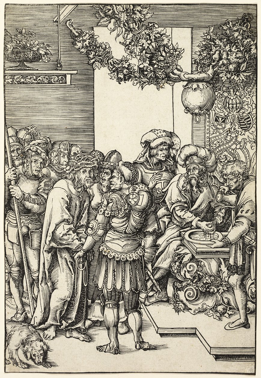 Pilatus vasker sine hænder, fra The Passion af Lucas Cranach the Elder