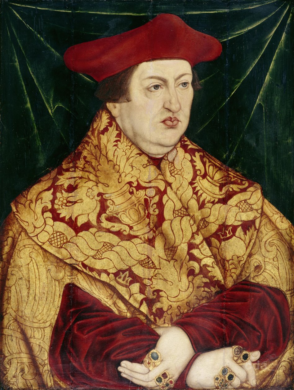 Portræt af kardinal Albrecht af Brandenburg af Lucas Cranach the Elder