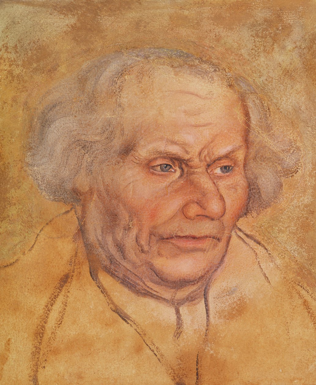 Portræt af Hans Luther (1459-1530), far til Martin Luther (blyant og wc på papir) af Lucas Cranach the Elder