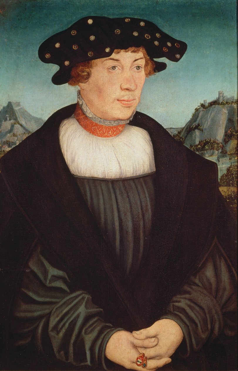 Portræt af Hans Melber, 1526 af Lucas Cranach the Elder