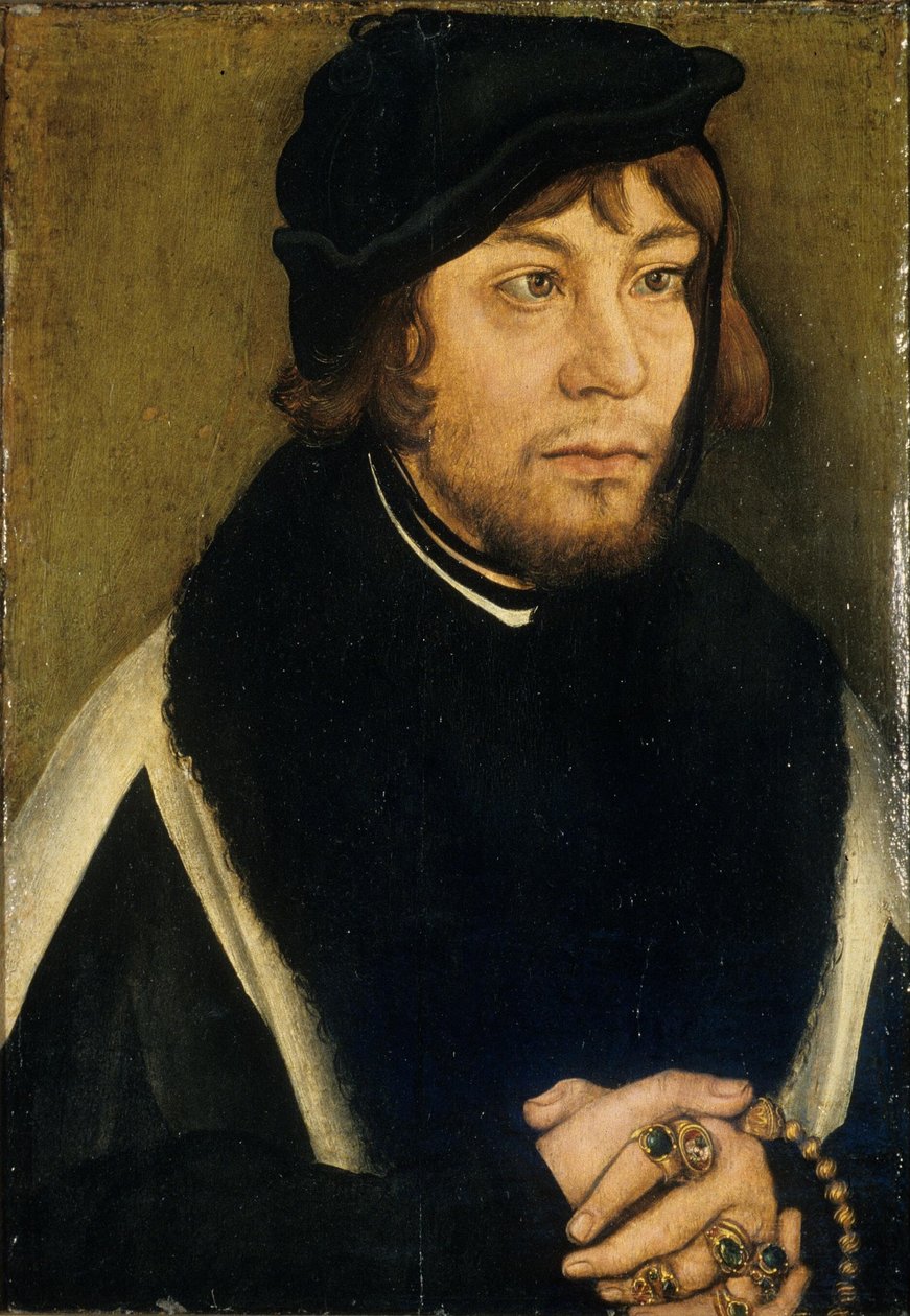Portræt af markgreve Albrecht af Brandenburg-Ansbach af Lucas Cranach the Elder