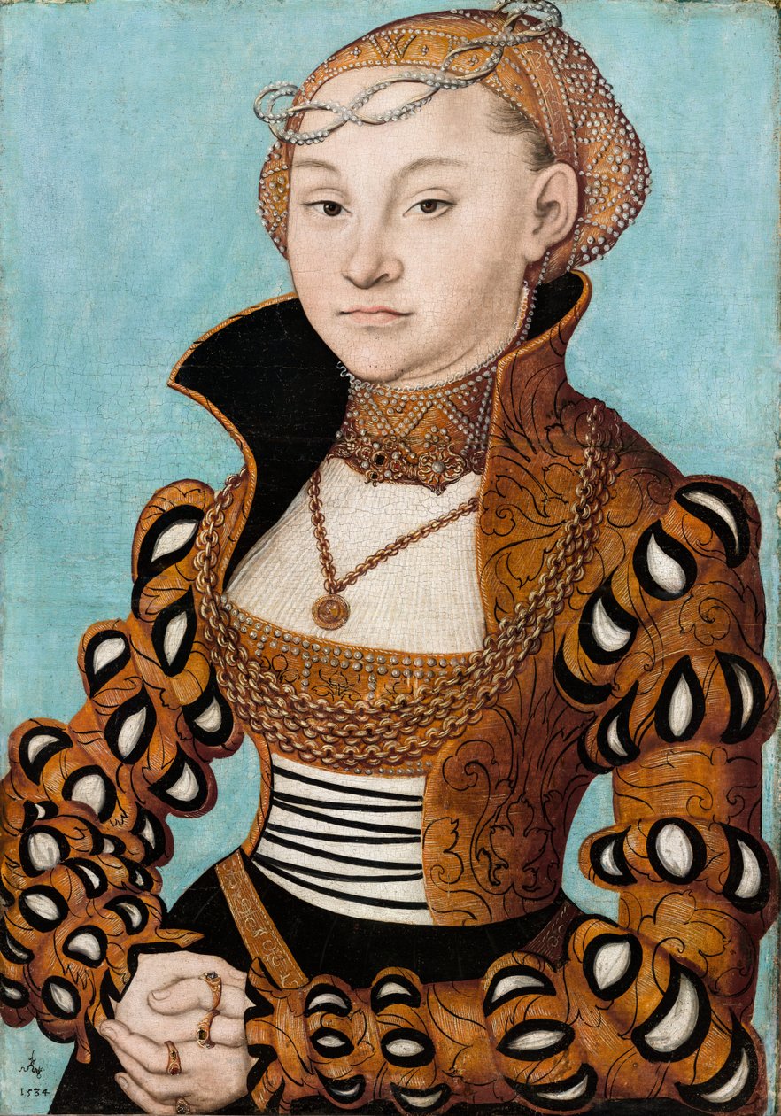 Portræt af prinsesse Maria af Sachsen af Lucas Cranach the Elder