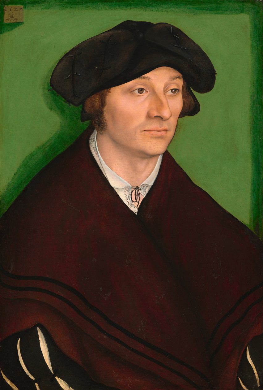 Portræt af en mand af Lucas Cranach the Elder