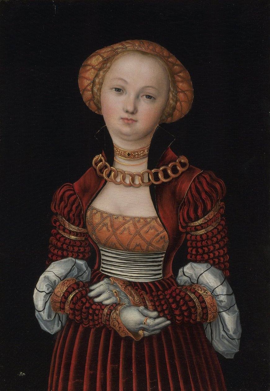 Portræt af en kvinde af Lucas Cranach the Elder