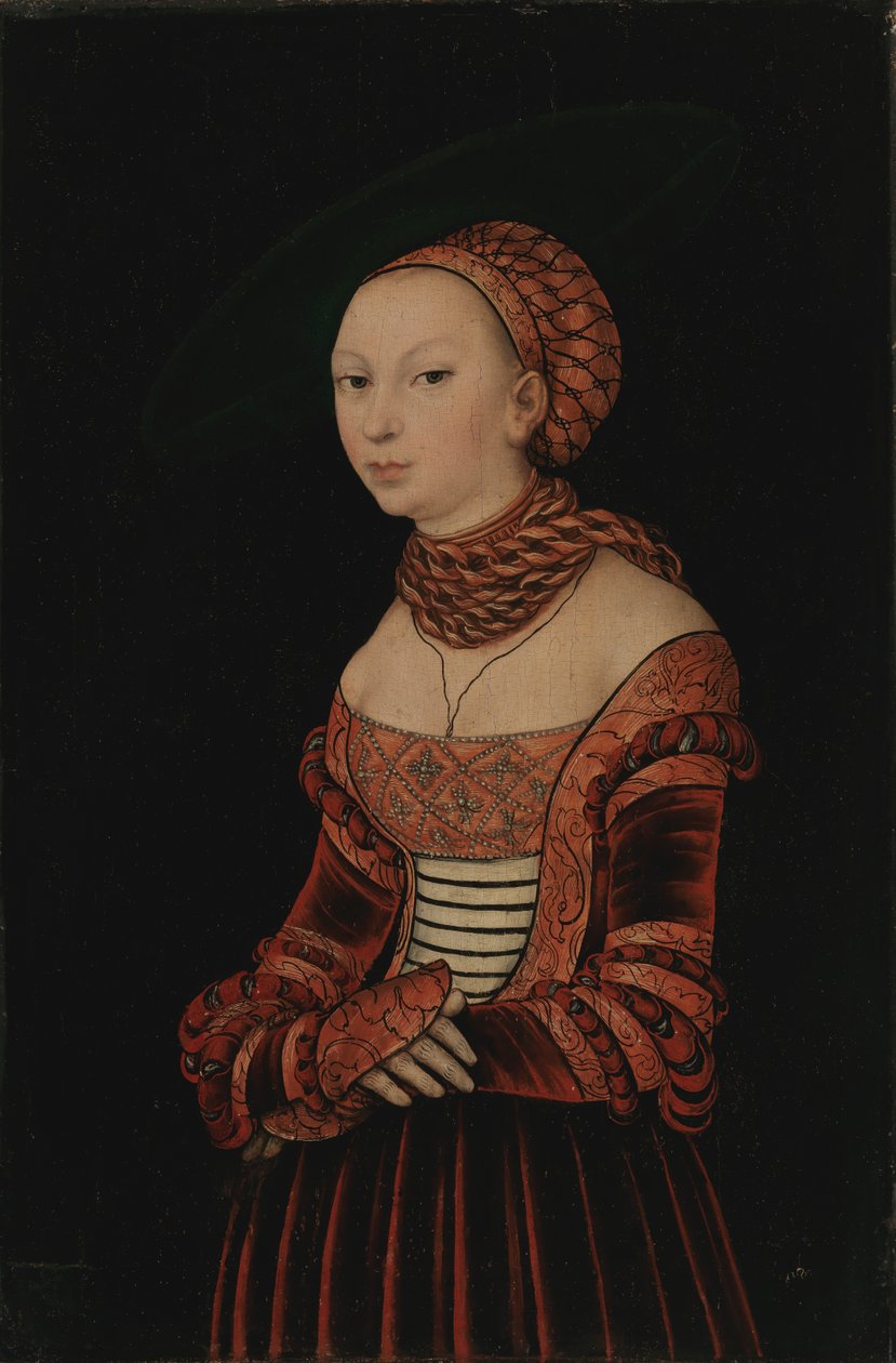 Portræt af en ung kvinde, 1525. af Lucas Cranach the Elder