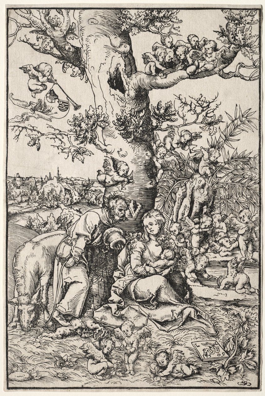 Hvil på flugten til Egypten, 1509. af Lucas Cranach the Elder