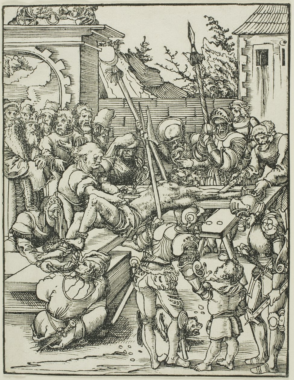 Sankt Bartholomæus, fra Apostlenes martyrium af Lucas Cranach the Elder