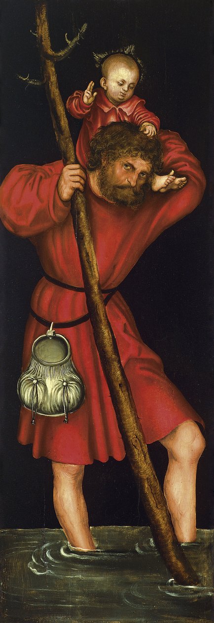 Sankt Christopher, ca 1514 af Lucas Cranach the Elder