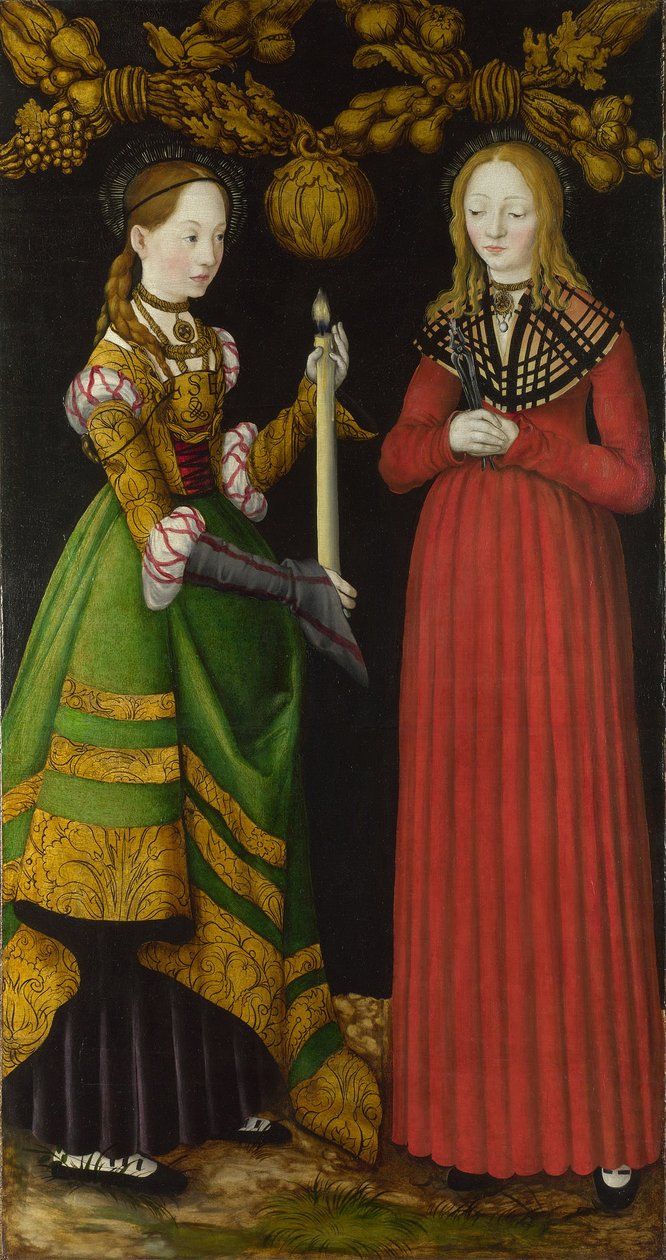 De hellige Genevieve og Apollonia, 1506 af Lucas Cranach the Elder