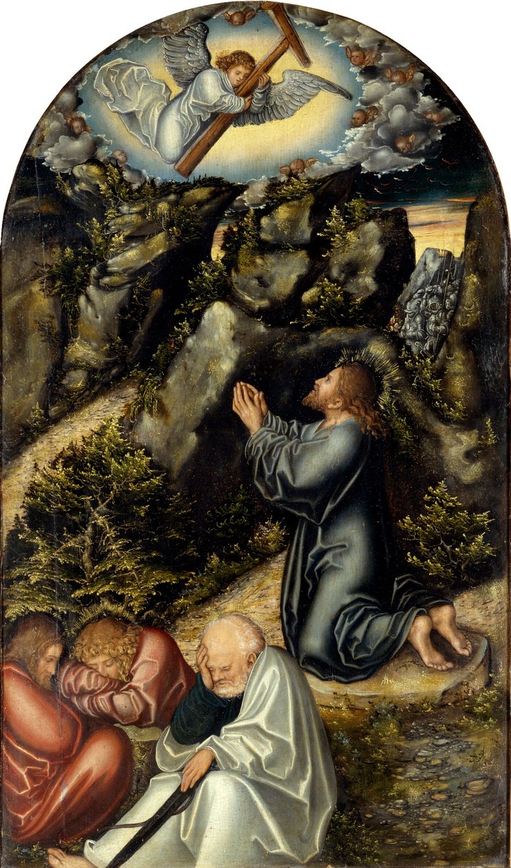 Kvalen i haven, ca. 1520 af Lucas Cranach the Elder