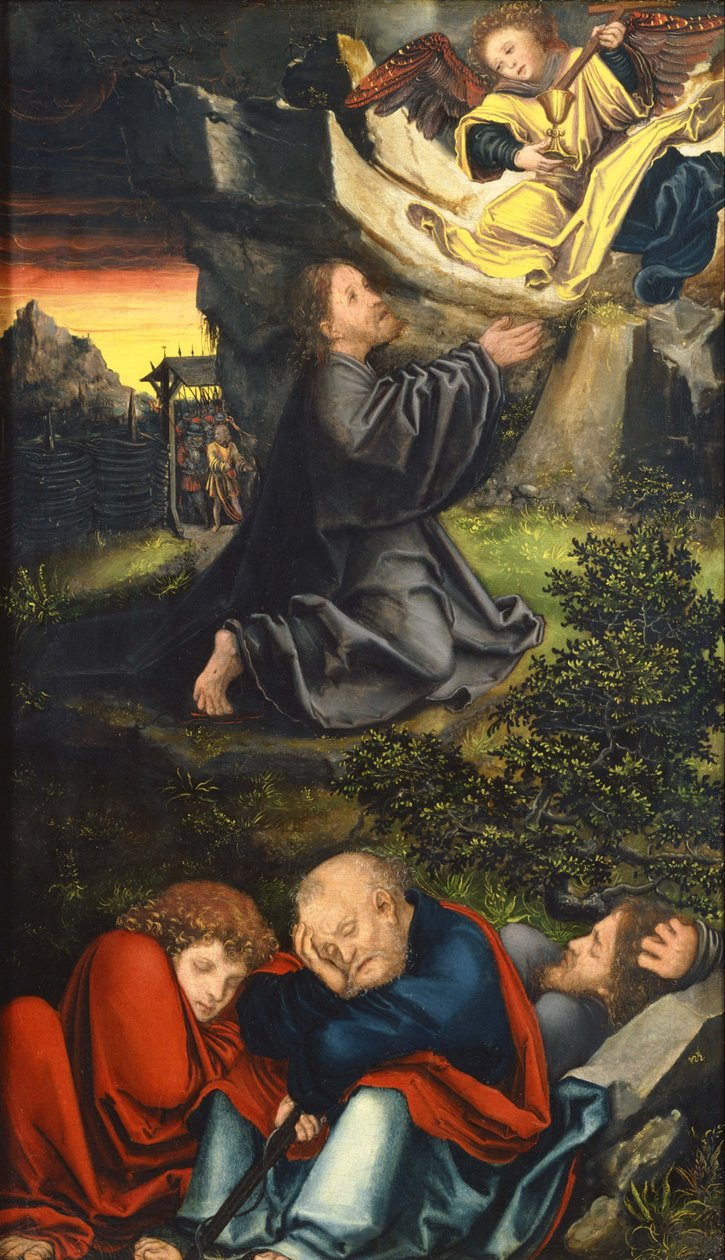 Kvalen i haven, ca 1518 af Lucas Cranach the Elder