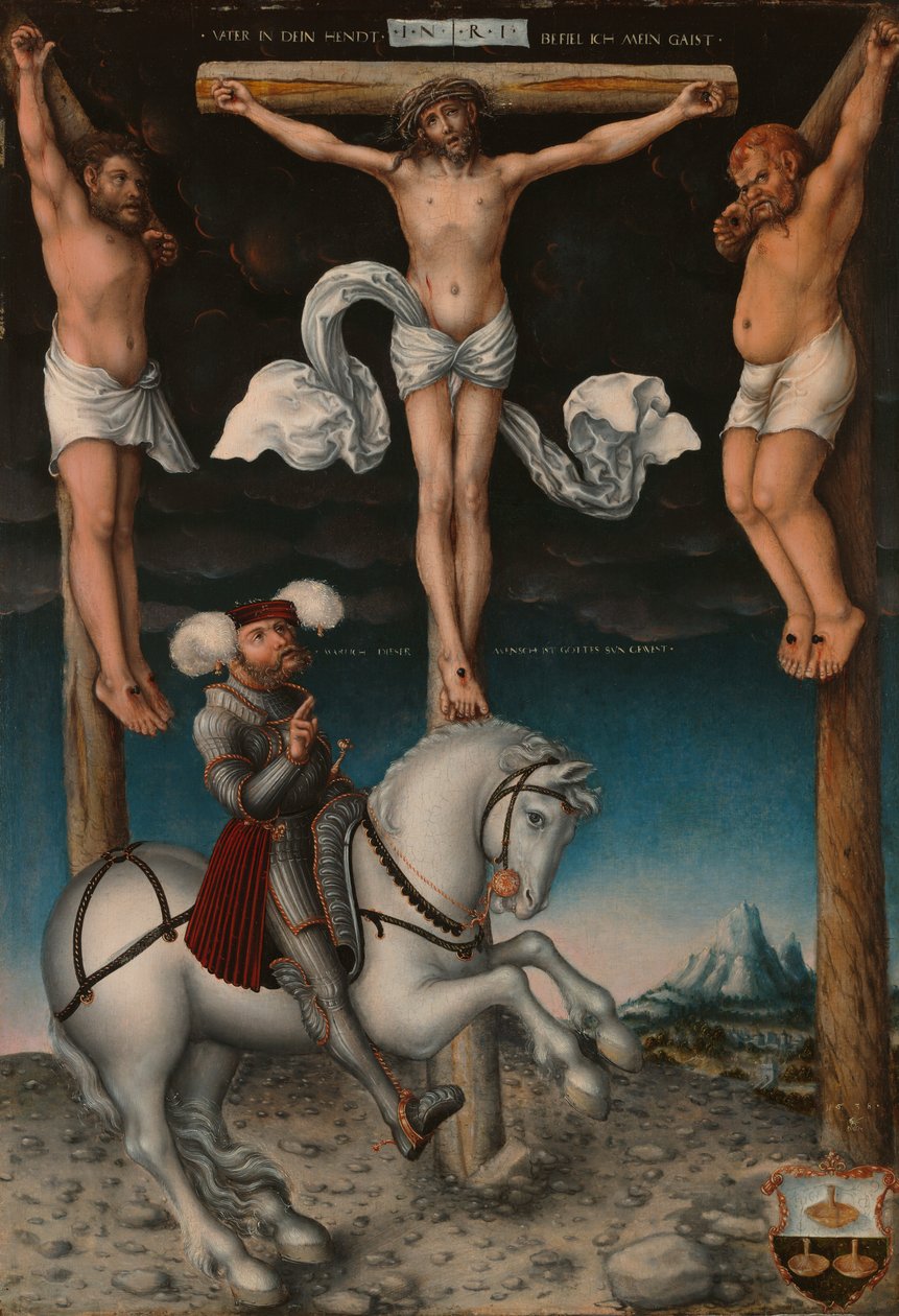 Korsfæstelsen med den omvendte centurion af Lucas Cranach the Elder