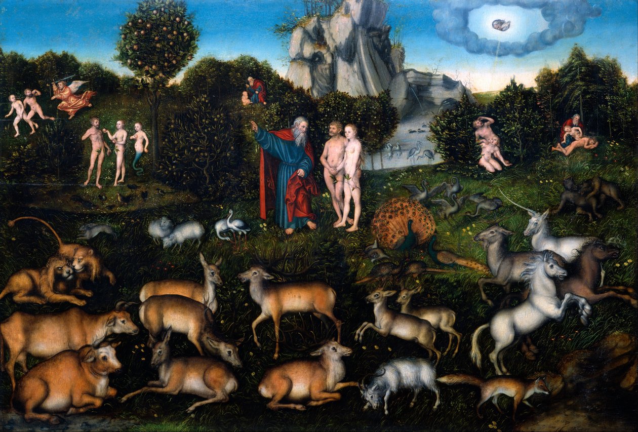 Edens Have, 1530 af Lucas Cranach the Elder