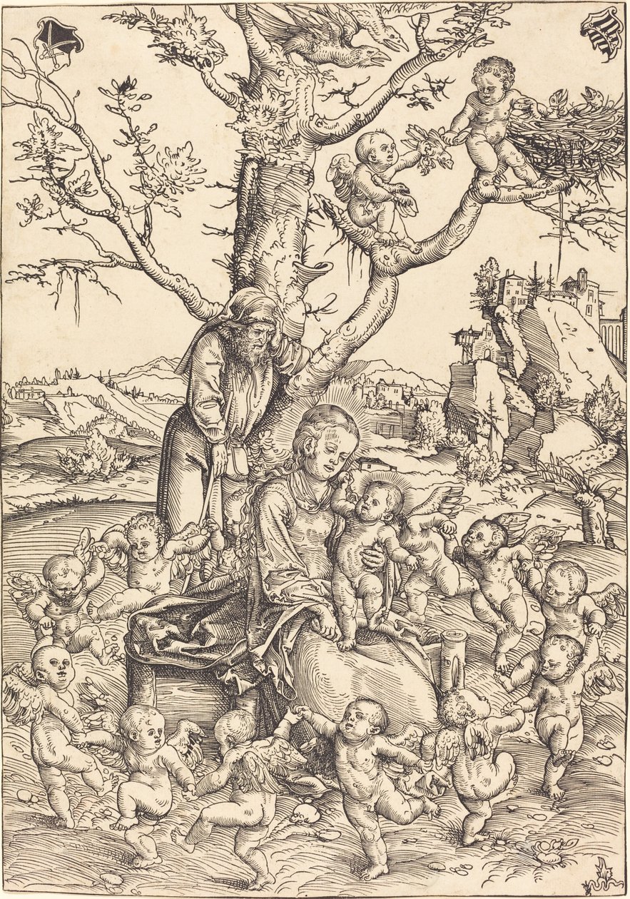 Resten på flugten til Egypten af Lucas Cranach the Elder