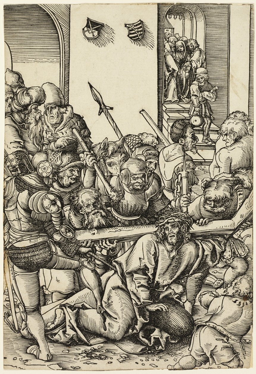 Vejen til Golgata, fra passionshistorien af Lucas Cranach the Elder