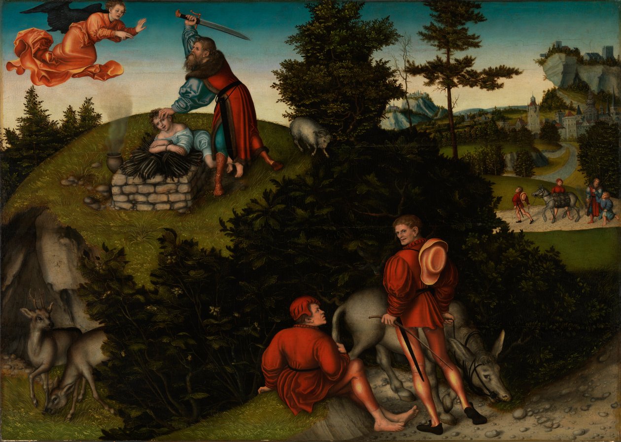 Offer af Abraham af Lucas Cranach the Elder