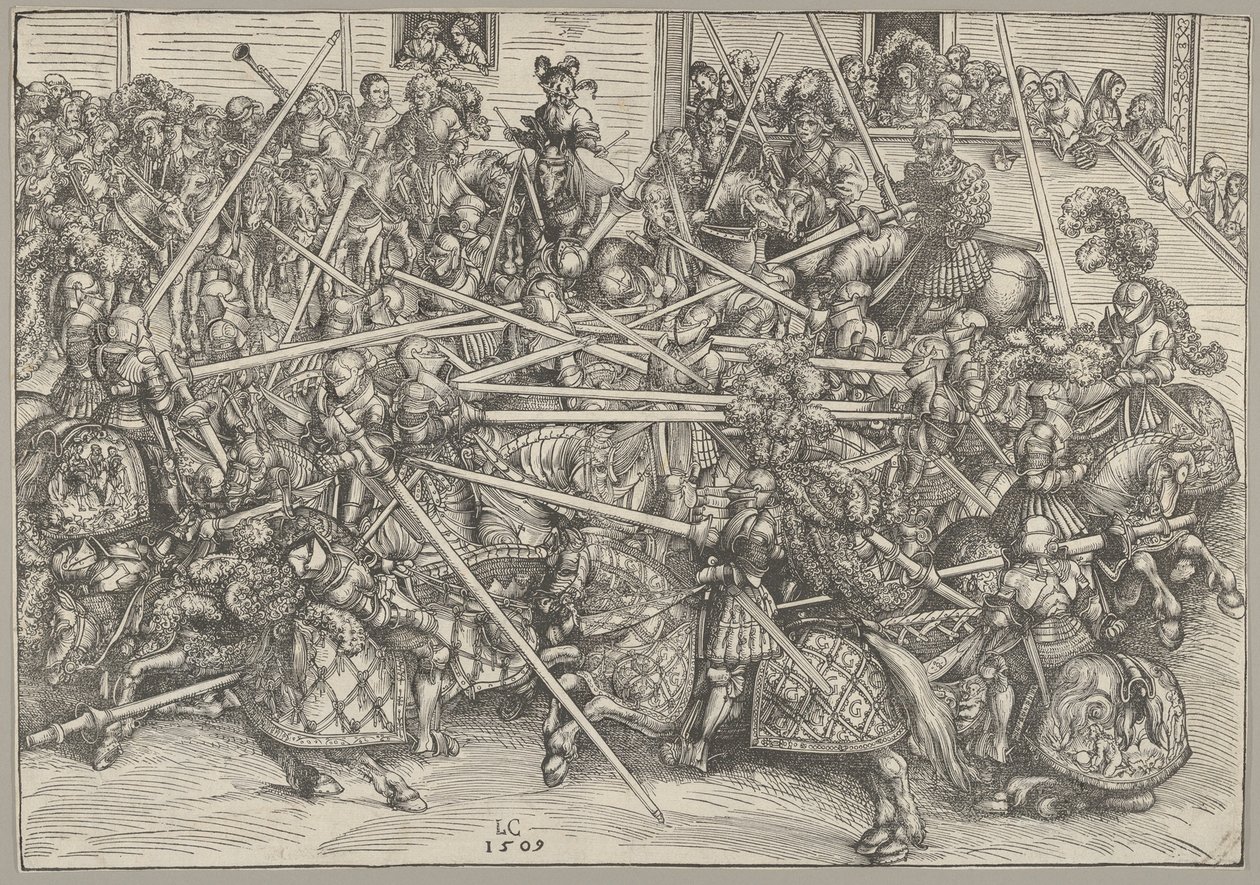 Den tredje turnering, 1509. af Lucas Cranach the Elder