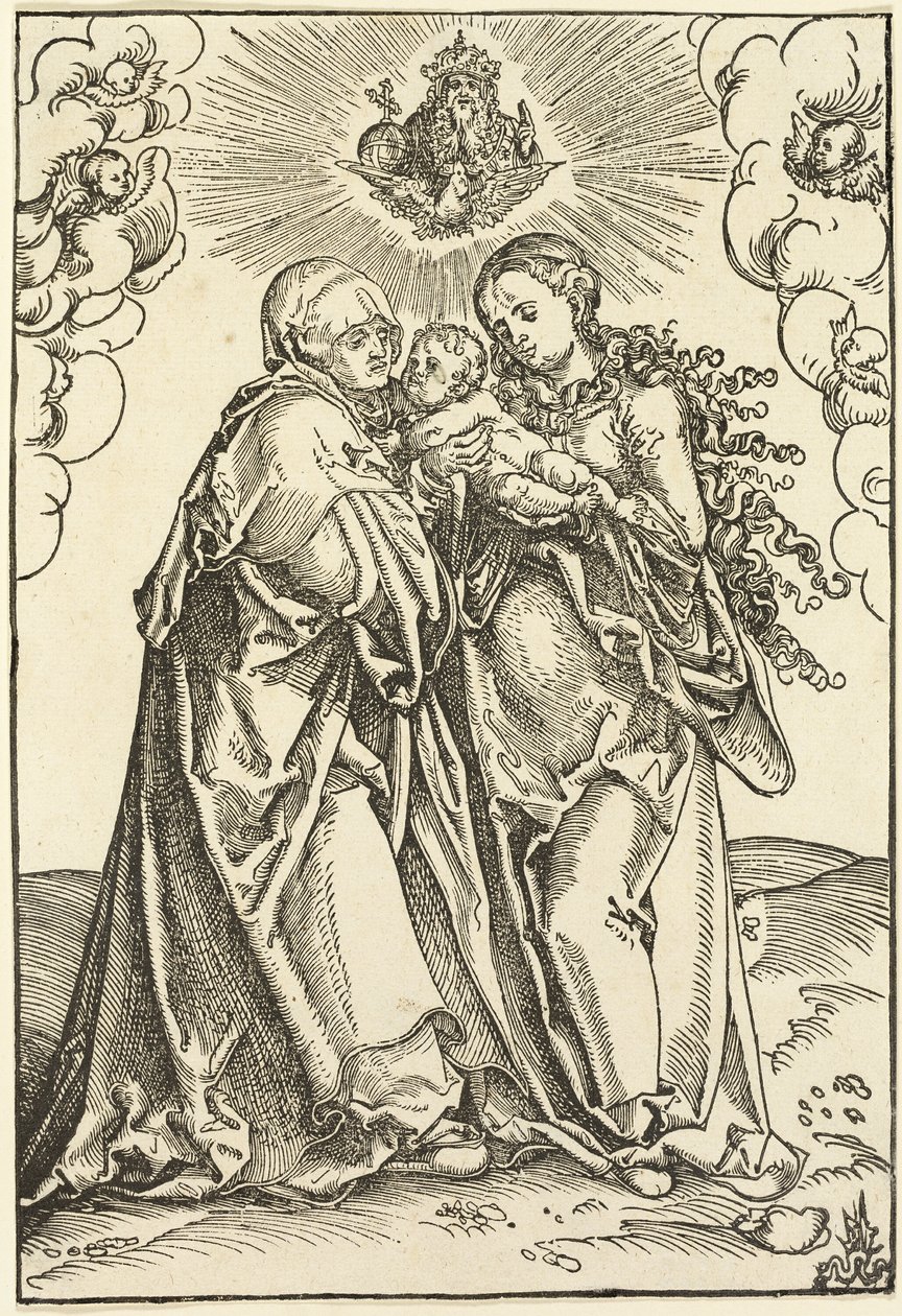 Jomfruen og barnet med Sankt Anna af Lucas Cranach the Elder