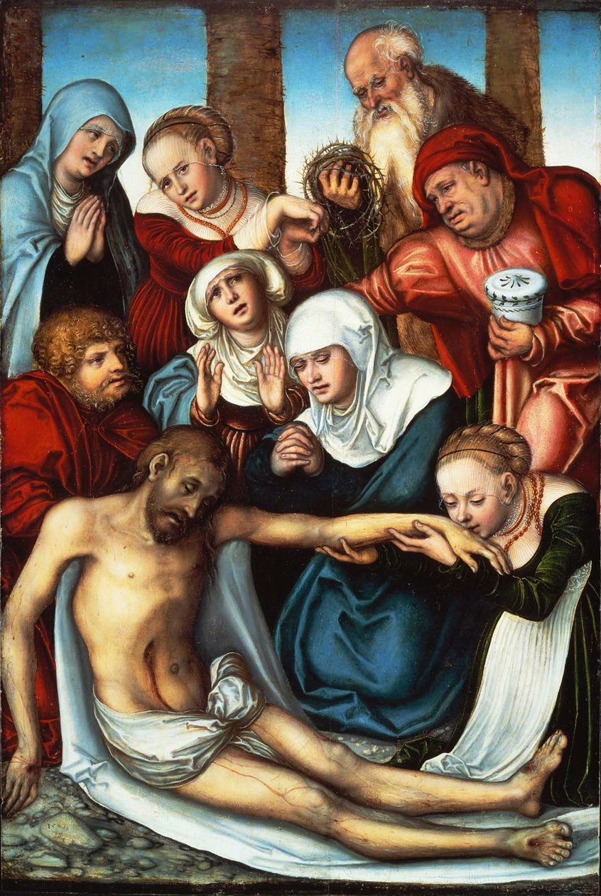 Klagesangen over den døde Kristus af Lucas Cranach the Elder