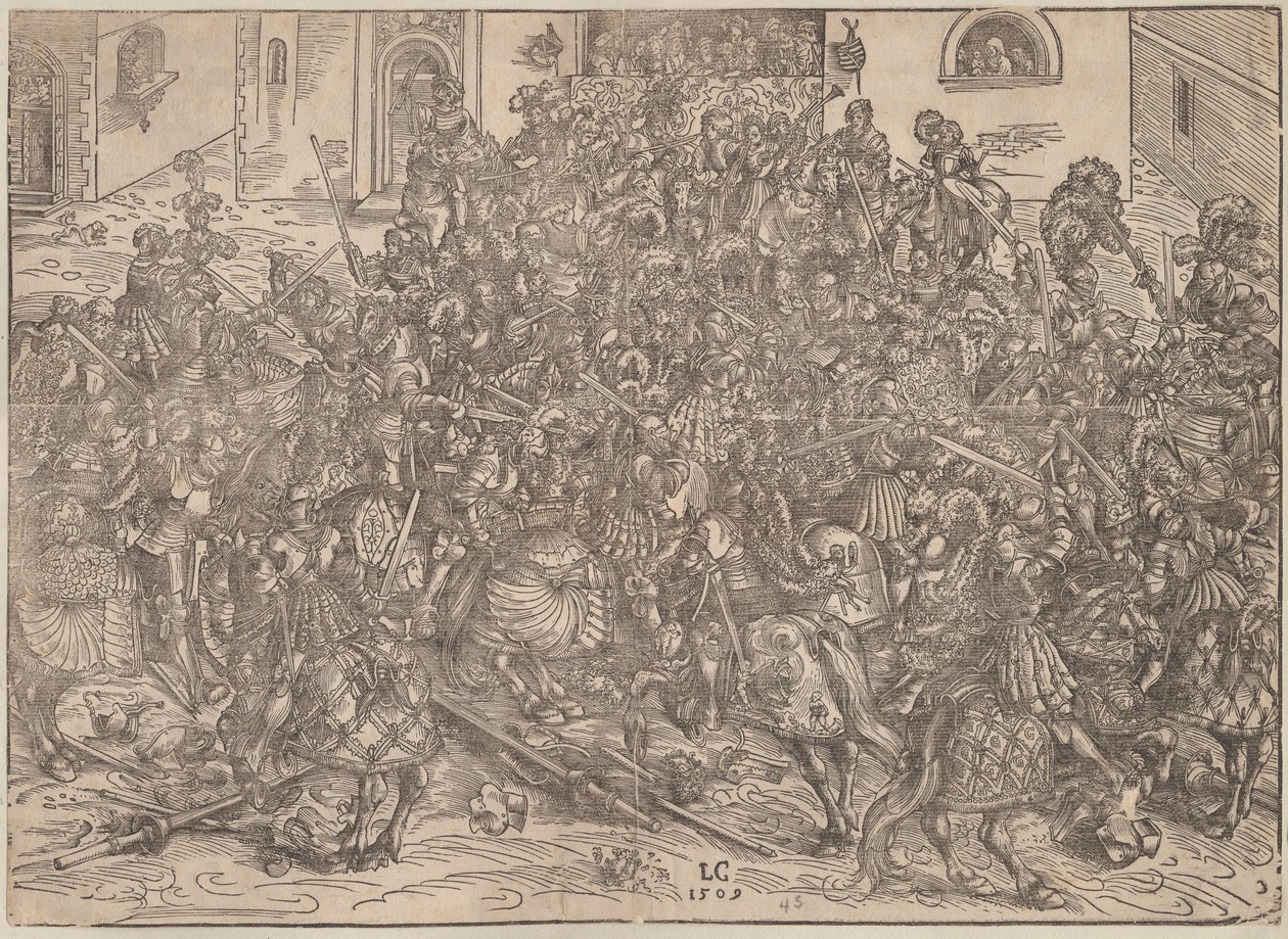 Turnering, 1509 af Lucas Cranach the Elder