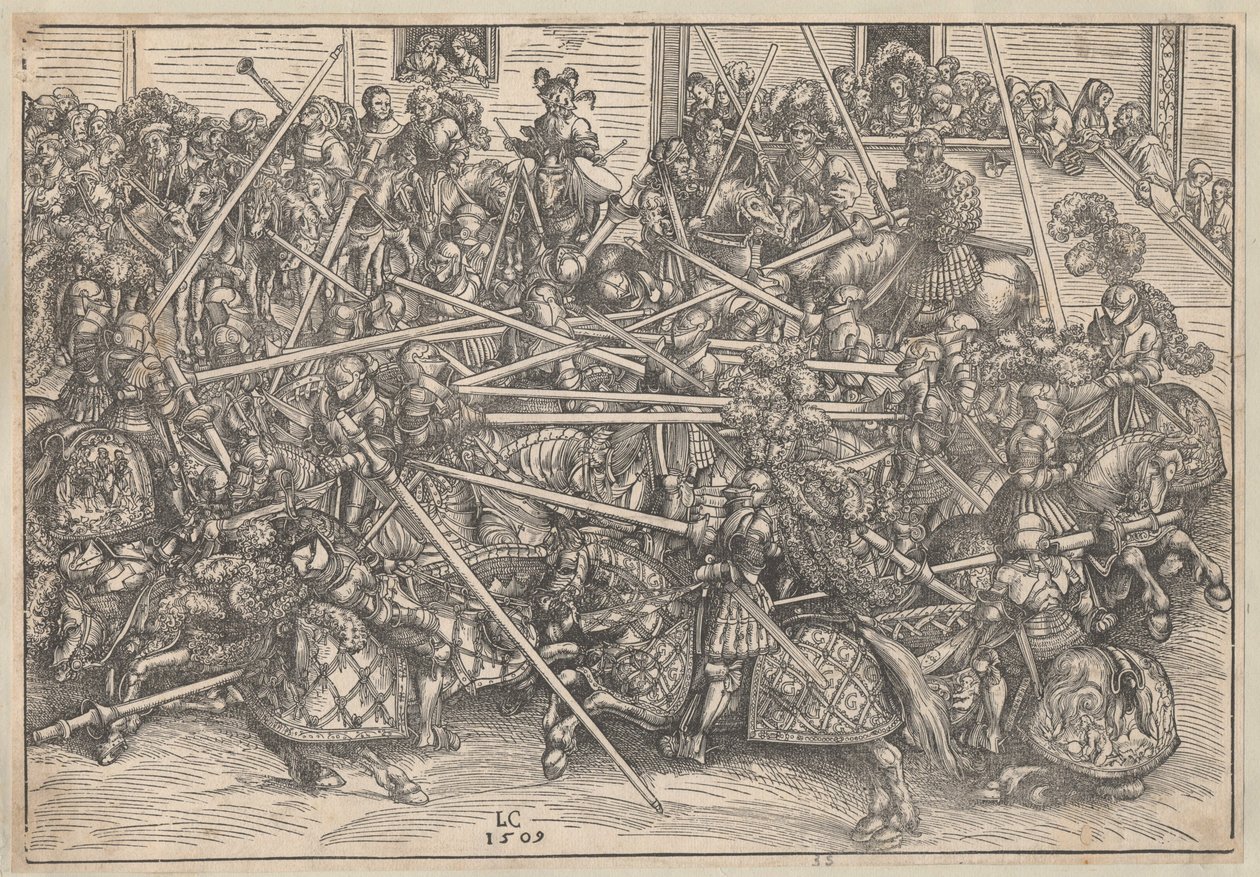 Turnering, 1509 af Lucas Cranach the Elder